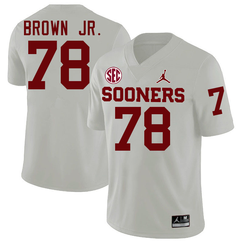 Oklahoma Sooners #78 Orlando Brown Jr. College Football Jerseys,Uniforms-White